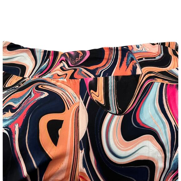 NO BO BOHO FLARE WIDE LEG PALAZZO YOGA LEGGINGS, JUNIORS, L (11-13), MULTICOLORS - Picture 2 of 10